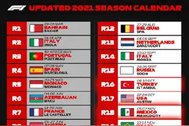F1更新版赛历：三站比赛推迟一周 一站待定图片