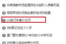 LV自行车售价20万！中国无库存，需要定制图片