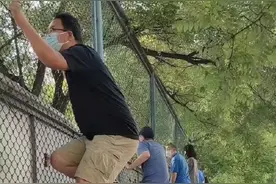 开学第一天 成都家长贴墙暗中观察图片