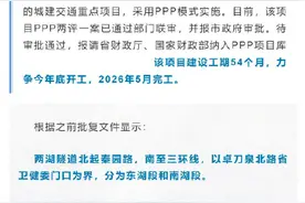 武汉两湖隧道、多条道路最新进展图片