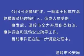 浙江温岭一轿车菜市场撞人，肇事司机已被抓获 目击者：车辆突然加速图片