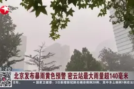 北京发布暴雨黄色预警  密云站最大雨量超140毫米视频封面