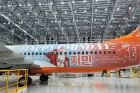 韩国“爱豆”过生日，中国粉丝定制“专属飞机”应援图片