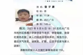 紧急寻人！11岁男孩放学后一夜未归，电话手表短暂开机三次图片