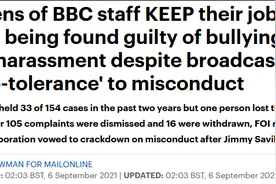英媒：BBC宣称对丑闻和不当行为“零容忍”，但多位涉嫌欺凌和骚扰员工仍在职图片