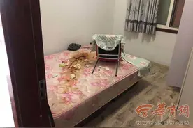西安一房客搬走前恶意破坏出租屋：房子发臭墙壁被喷“死”字图片