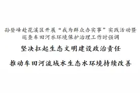 孙登峰赴花溪区开展“我为群众办实事”实践活动暨巡查车田河水环境保护治理工作图片