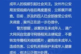 河南汝州一段涉及未成年人的视频引发关注，警方：涉事四人全部接受调查图片