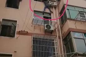 55岁男子火场徒手爬楼救出女童，他是外孙女眼中的慢蜘蛛侠图片