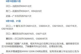 最新！武汉加开这些省内旅客列车图片