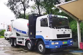 苏州首辆纯电动混凝土搅拌车上岗图片
