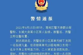孩子从29楼坠落！警方通报图片