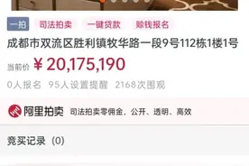 成都“赌场大佬”肖开强豪宅2017万起拍 曾操控网络赌博非法获利11亿元图片