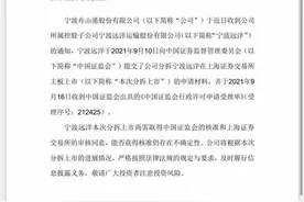 宁波舟山港分拆子公司宁波远洋独立上市获证监会受理图片