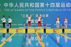 游出自己历史第三好成绩，季新杰终于收获第一个全运会金牌图片