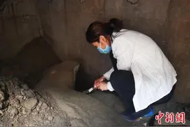 北京正阳桥遗址发掘出土一具镇水兽图片