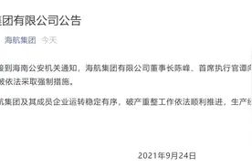 董事长陈峰与首席执行官被抓，海航称破产重整工作依法推进中图片