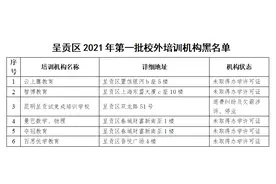 警惕！呈贡区公布2021年第一批校外培训机构“黑名单”图片