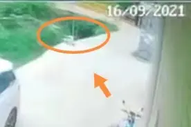 惠州一名两岁女童玩扭扭车滑入深水沟，过路男子紧急相救图片