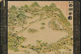 100年前的西湖全景长啥样？这家博物馆收藏的茶店赠品里有答案图片