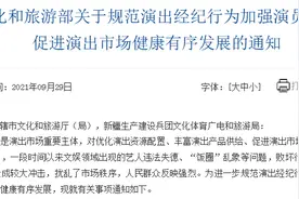 文化和旅游部：规范演出经纪行为，切实加强演员管理，促进演出市场健康有序发展图片
