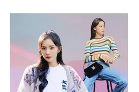 彩虹毛衣+奥运冠军=灵气逼人图片