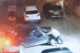 深夜爱车被盗，男子一看监控生气又好笑：还有这操作？图片