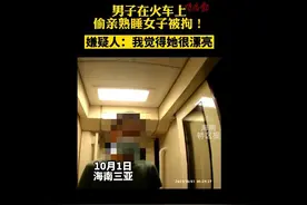 火车上，男子偷吻熟睡中女乘客：就是觉得她漂亮……图片