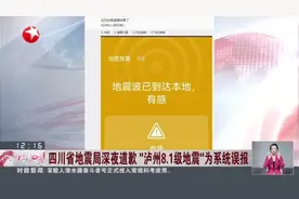 四川省地震局深夜道歉 “泸州8.1级地震”为系统误报视频封面