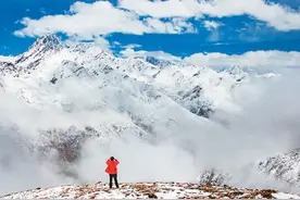 邂逅贡嘎雪山图片