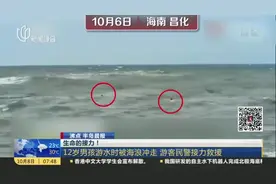 生命的接力！  12岁男孩游水时被海浪冲走 游客民警接力救援视频封面