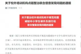 厦门这些培训机构存在问题被通报图片