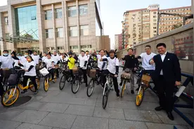 北京二环路慢行系统公益骑行助力碳中和，共享单车成重要一环图片