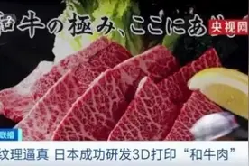 日本成功3D打印“和牛肉”图片