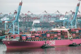 美国港口现“海上大堵车”：货物堆积严重 700个集装箱滞留一月图片