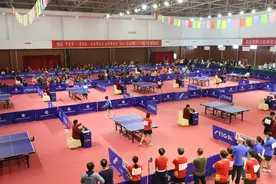 图集｜2021年全国职工乒乓球大赛在京开幕 张继科、丁宁参与表演赛图片