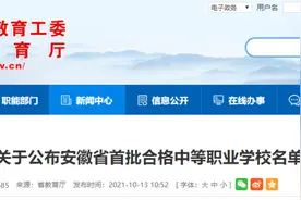 关于公布安徽省首批合格中等职业学校名单的通知图片