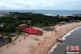 航拍妈祖故里福建湄洲岛图片