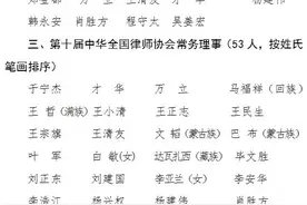 全国律协新领导班子产生：高子程当选会长，肖胜方等当选副会长图片