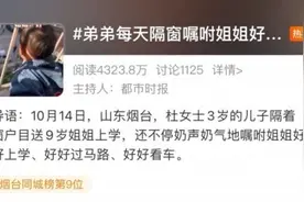 暖到了！3岁弟弟每天隔窗嘱咐姐姐好好上学，网友：生二胎啊图片