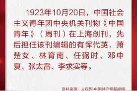 1923年10月20日，中国社会主义青年团中央机关刊物《中国青年》（周刊）在上海创刊 | 党史上的今天图片
