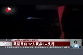 一中国渔船在韩国西部海域沉没：截至目前  12人获救3人失踪视频封面