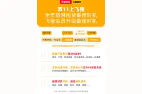 飞猪双11开启预售：推出大量“硬核”旅游新品图片