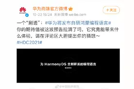 快讯！华为将发布自研鸿蒙编程语言，网友：能用中文报错吗？图片