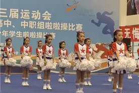 江阴一小学啦啦操队获无锡市啦啦操比赛团体二等奖图片