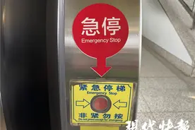 3岁男童地铁站内按停电扶梯，这些按钮不能乱动图片