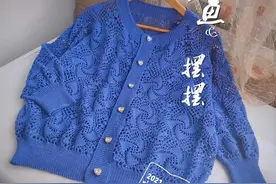 时来运转：令人眼前一亮的钩织结合拼花蝙蝠袖夹克（有编织图解）图片