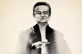 一个公司美女职员，给马云画了张海报，霸气武侠水墨画真帅气图片