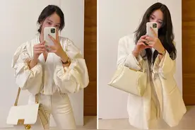 白色衣服太普通？时髦精在穿的“白色+白色”，高级感一目了然图片