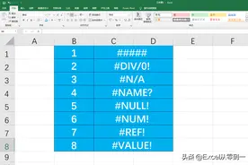 Excel公式中8个常见的错误值，了解它们，你的公式水平更上一层楼图片